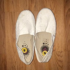 White Slip on shoes